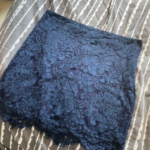 Navy lacy skirt
